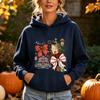 Funny Christmas movie pattern crying boy red ribbon printed hooded sweatshirt for autumn-winter festive retro casual wear