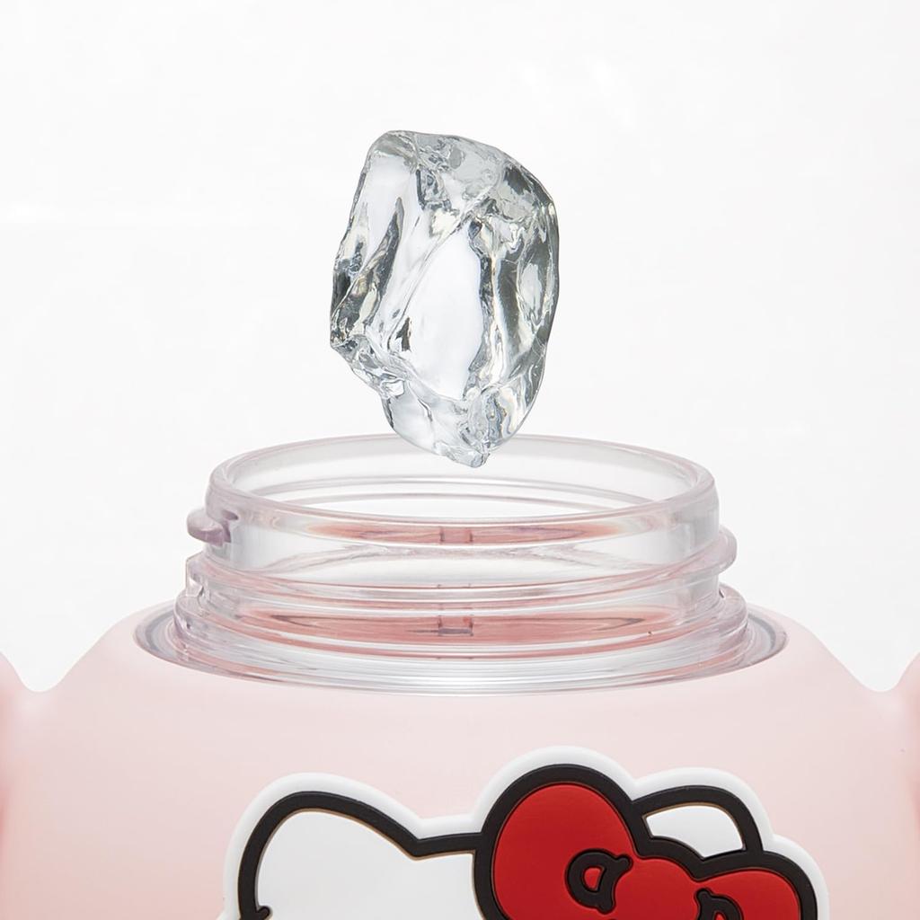 Skater Rubber Mascot Straw Locking Shoulder Sanrio Hello Love Every Bottle, 650ml, One-Push Open, Function, Handle, Strap, Kitty, Day, PRMC7ST-A