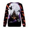 Halloween Women's Hoodie 3D Digital Printing Sweatshirt Evil Witch Dark Castle Terror Party Pullover