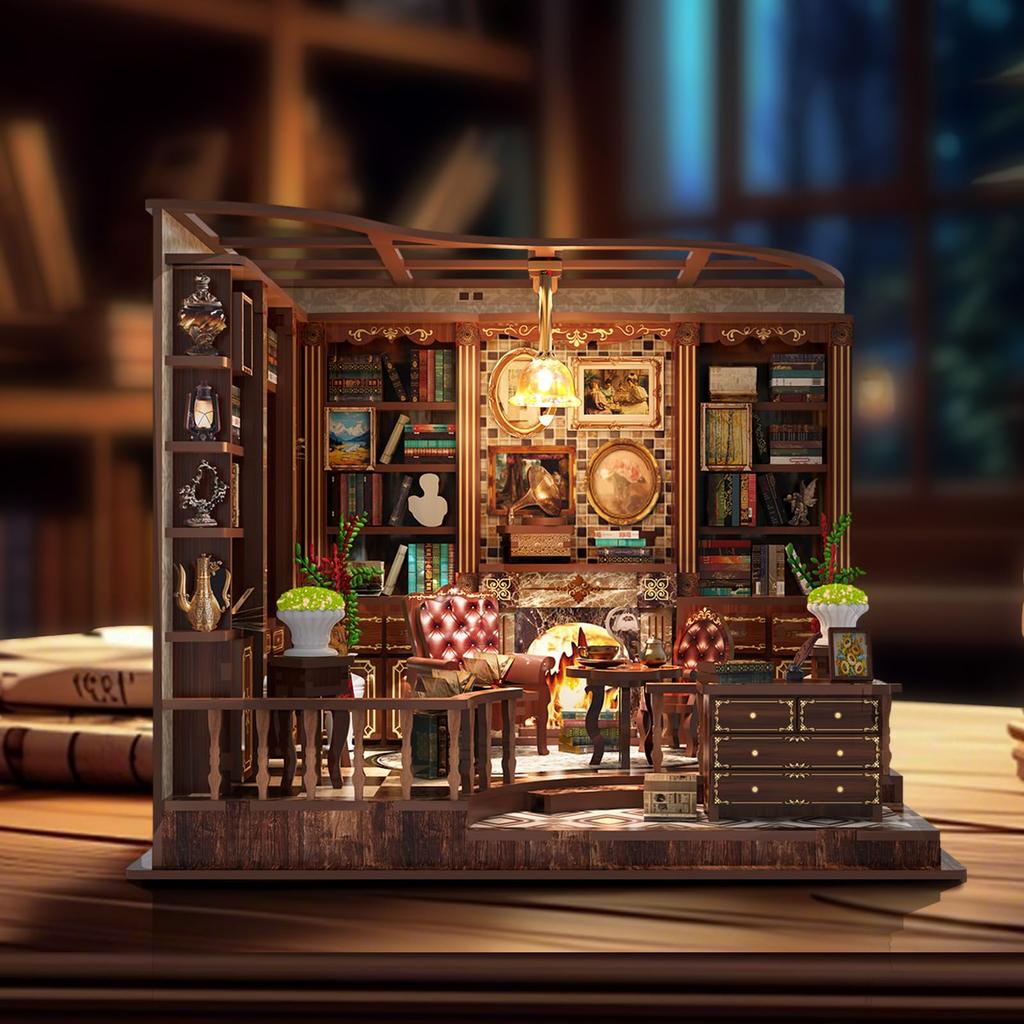 QmXCyzl Wooden DIY Miniature Dollhouse 3D Plastic Model Craft Wood Interior Holiday Craft Handmade Bank Kit, Puzzle, Kit, Kit, Puzzle, Decor, Gift,