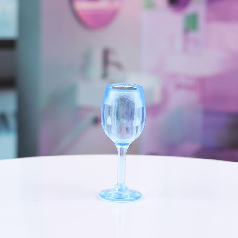 5Pcs 1:12 Doll Houses Colorful Wine Glass Cup Goblet Bar Drinking Miniature