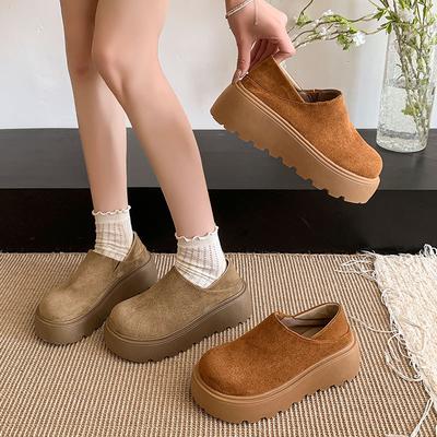 Retro Shoes for Women New Height-increasing Thick-soled Flip-flops