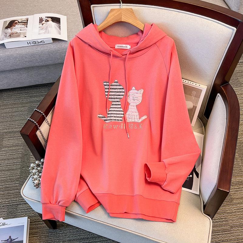 Super Fat Large Size Loose Fit Slimming Sweatshirt, Bust 150/170, Pullover Style 6028