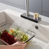 Gun Grey Pull Out Kitchen Sink Faucet Waterfall Water Single Hole Hot&Cold Mixed Basin Faucet Multi-functional Water Sink Tap
