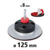 Plateau De Ponçage Auto-Agrippant Fixoflex Ø 125 Mm, Pour Perceuse, 2 Fonctions : Tête Fixe Ou Flexible - Wolfcraft 2211000