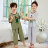 2025 Kids' Summer Pajamas: Short-Sleeved Long Pants Air Conditioning Set for Boys and Girls