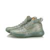 Li Ning 937 Rebirth High-Top Retro Basketball Shoes Men Sneakers Water Gray Green AGBQ027-3