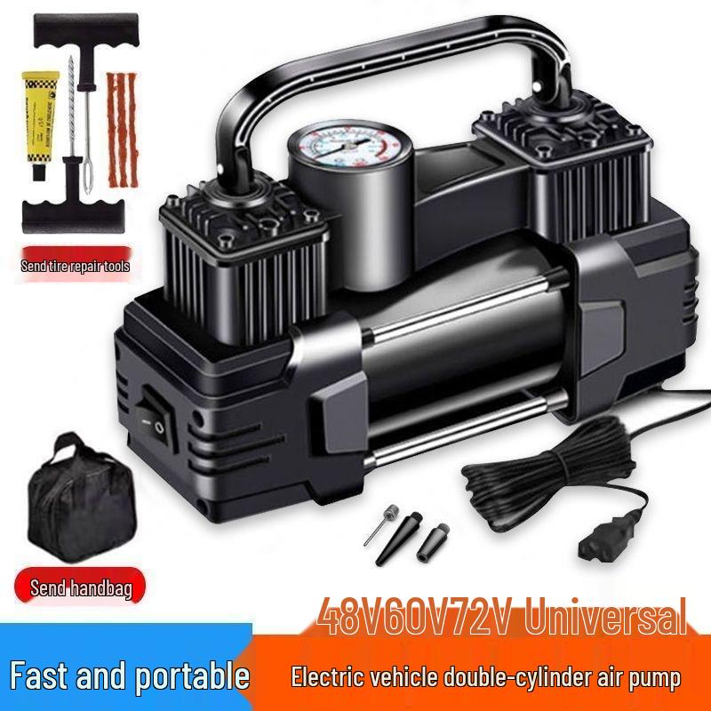 Universal Electric Air Pump for Cars, Motorcycles, and Tricycles