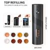 2Pcs/Set USB Rechargeable Automatic Pepper Grinder Salt And Pepper Mill Adjustable Coarseness Spice Grinder with LED for Kitchen