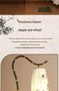 Retro Zen Bamboo Hand-Painted Floor Lamp for Living Room, Study, or Bedroom - Iron Art, New Chinese Antique Style