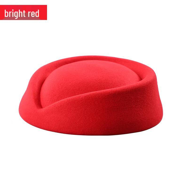 Women's Flight Attendant Hat: British Style Aviation and Stage Performance Uniform