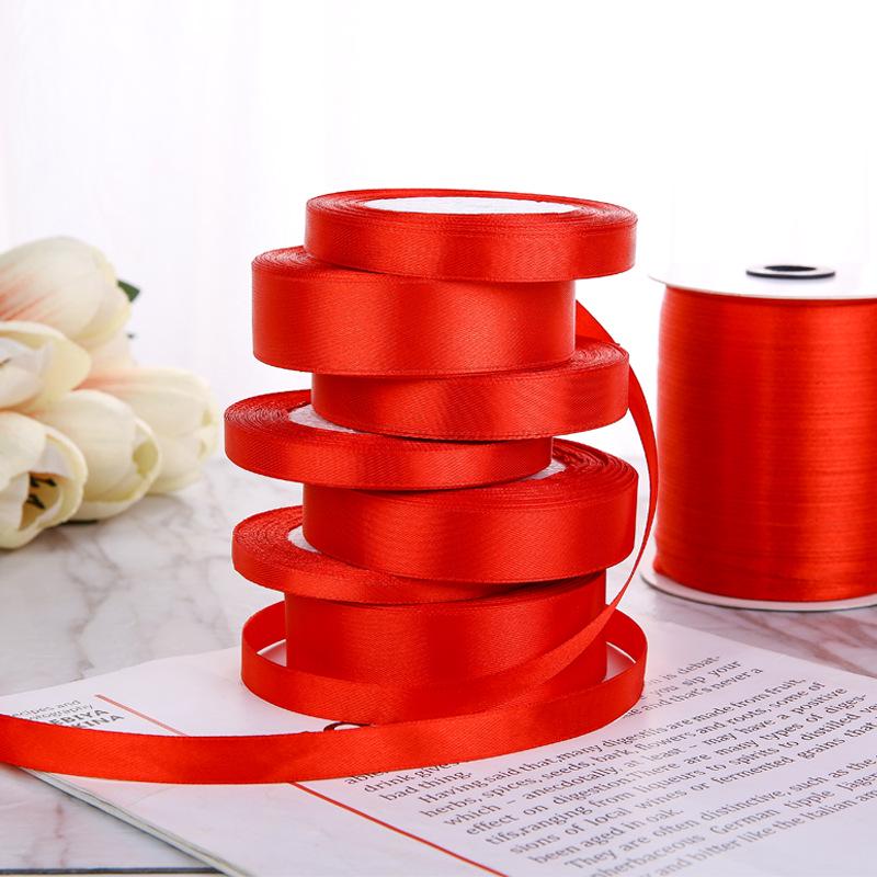 0.3-8cm Red Ribbon Bows for Wedding Candy Box Gift Packaging Decoration