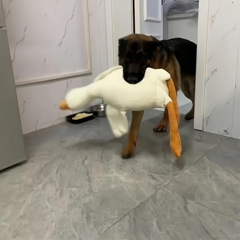 Jumbo Plush White Goose Dog Toy - Interactive Chew & Play Companion, Soft & Safe Design for Puppies and Dogs of All Sizes, Dog Toy | Playful Design