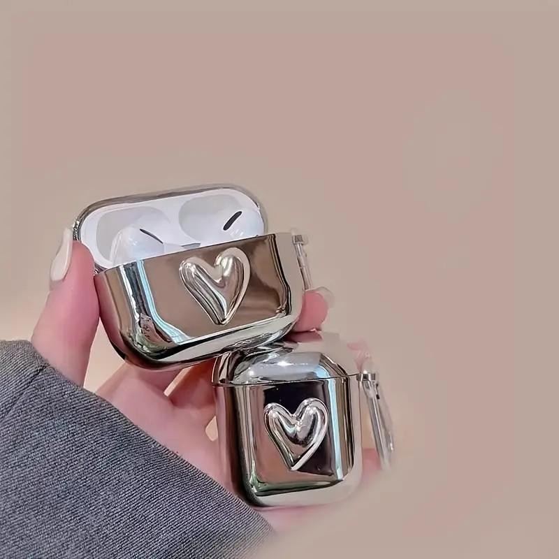 Ins Electroplating Three-dimensional Love Is Suitable for AirPods1/1st Generation Protective Case Apple Pro/1 Wireless Bluetooth Headset Cover