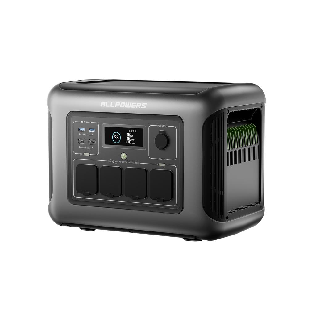 ALLPOWERS R1500 LITE Portable Power Station LiFePO4 Battery 1056Wh 1600W (3200W peak) AC Output Solar Generator for Outdoor Camping RV
