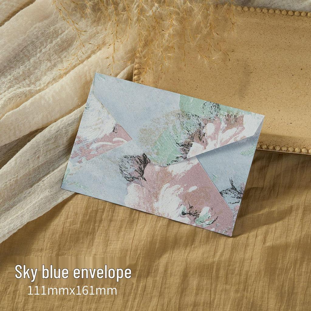 Retro Floral Embossed 3D Envelope & Letter Paper Set