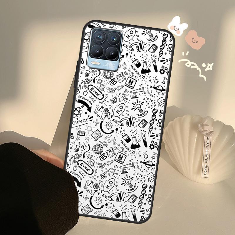 Science Chemistry Caffeine Case For Realme C71 C63 C61 C55 C51 C53 C25 C65 C67 C75 11 12 13 14 15 Pro Plus GT6 GT7 Pro