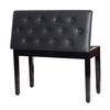 Sgabello per Pianoforte Imbottito in Ecopelle, Sgabello da Trucco, Panca, Seduta per Toeletta con Contenitore 76x36x50cm, Nero