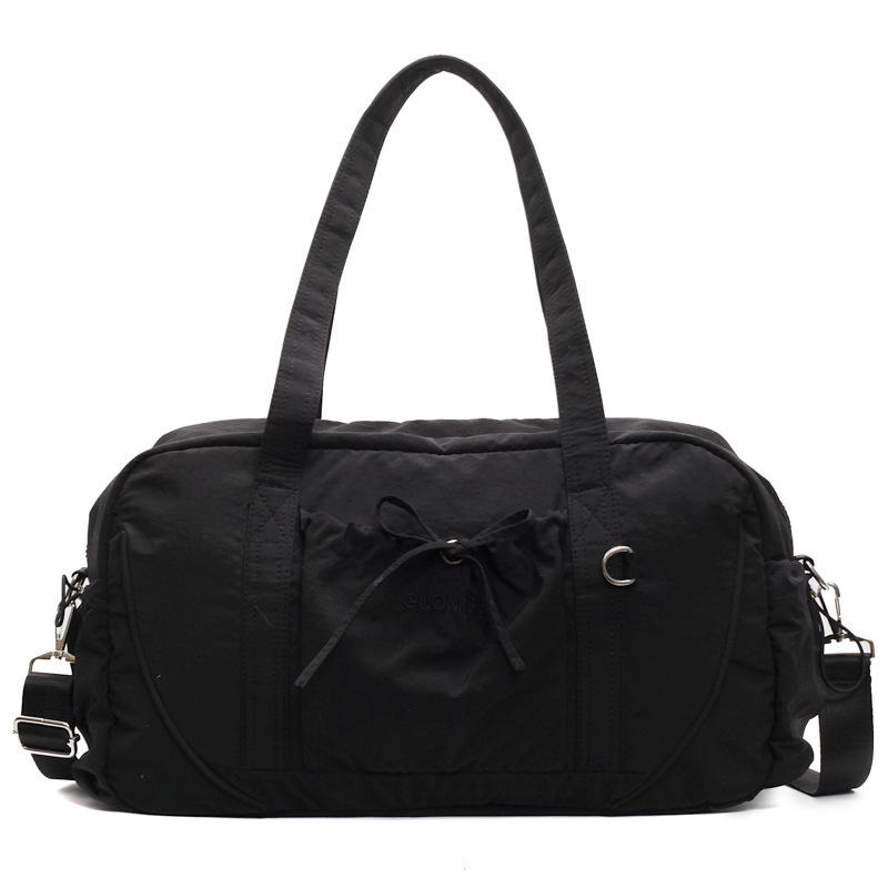 

New outdoor travel bag, Korean version, simple large-capacity hand luggage bag, sports and fitness storage bag чёрный