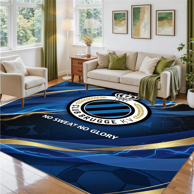 Club Brügge FC Design Kristall-Samt-Teppich Weiche Dekorationsmatte für Schlafzimmer Eingang
