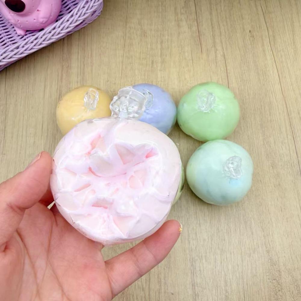 Jongens Meisjes Hand Ontspanning Knapperige Huid Bal Squishy Speelgoed Handgemaakt Sensorisch Fidget Bal Kleurrijk Knijpen Knetterende Wasbal Vriend Feest roze
