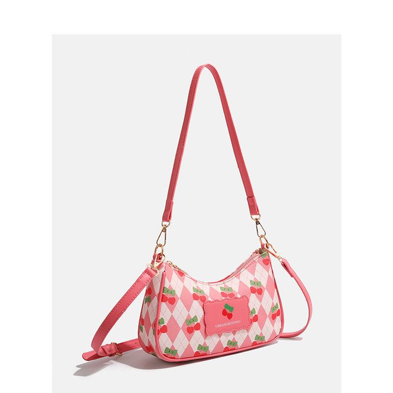 Kirschtasche Achseltasche Modisch und Vielseitig Einseitig Tragbar Umhängetasche Kleine Quadratische Tasche