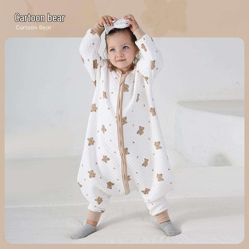 All-Season Baby Sleep Bag: Air Cotton, Thin, Warm, Footed Romper for Spring, Summer & Autumn