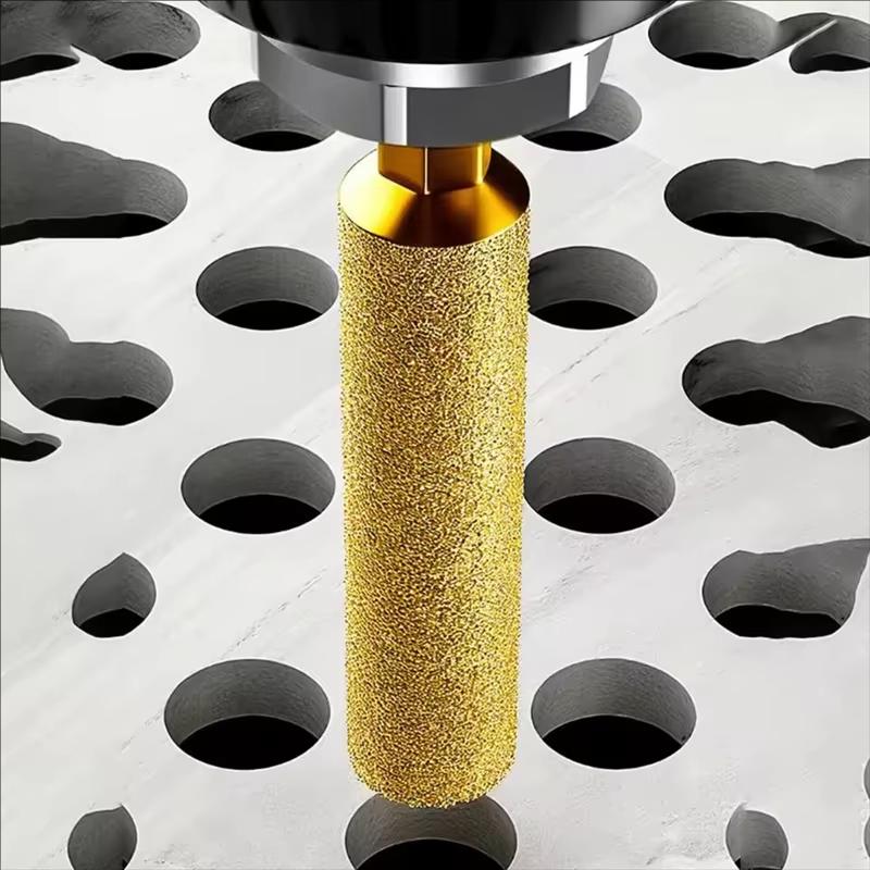 Hex Shank Diamond Core Bit Set - Dry Drilling for Ceramic Tile Granite Marble, Vacuum Brazed Hole Saw, No Water Needed