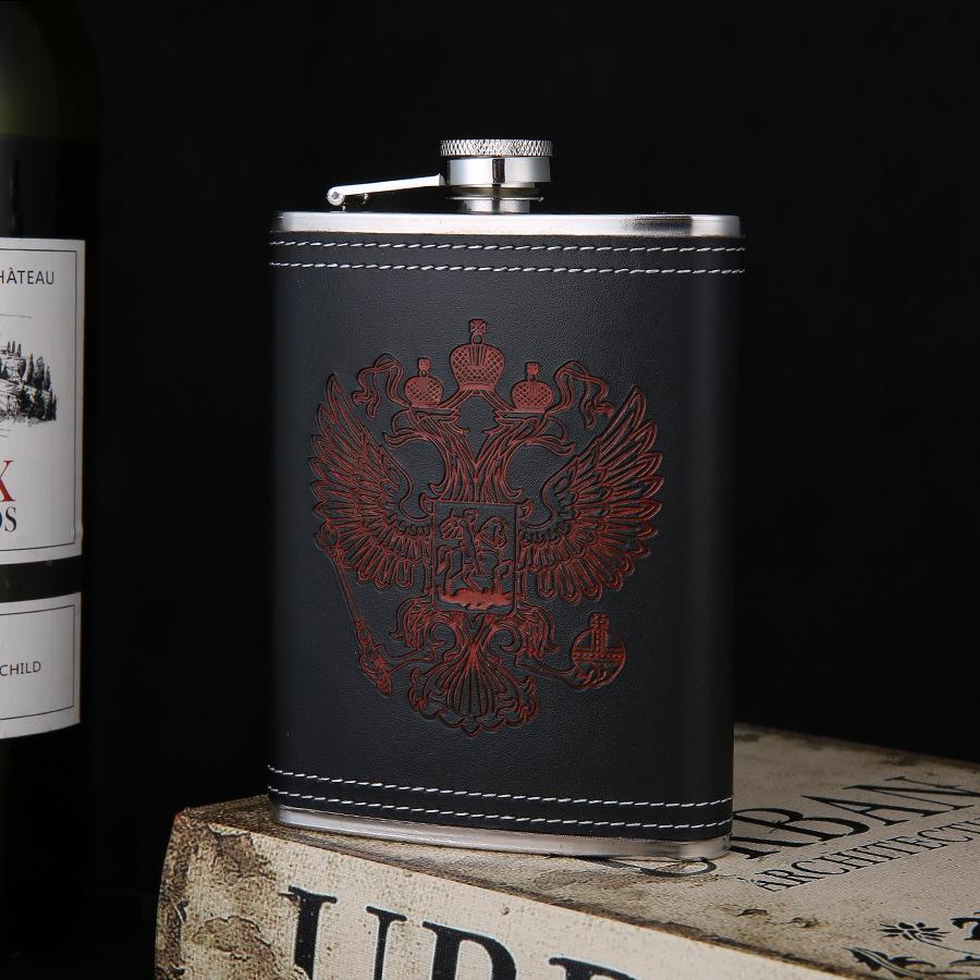 8 Oz Hip Flask Set Stainless Steel Drinking Flasks with Funnel 2 Cups Portable Whiskey Flask Bottle for Hiking Climbing Gift Box