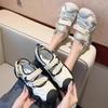 Sports Sandals Women's Summer New Platform Dad Shoes Velcro Hollow Breathable Ugly Cute Casual Little White Shoes