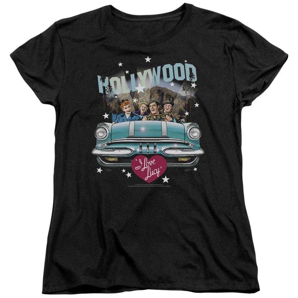 

I Love Lucy Hollywood Road Trip Womens T Shirt Black Officially Licensed 4XL