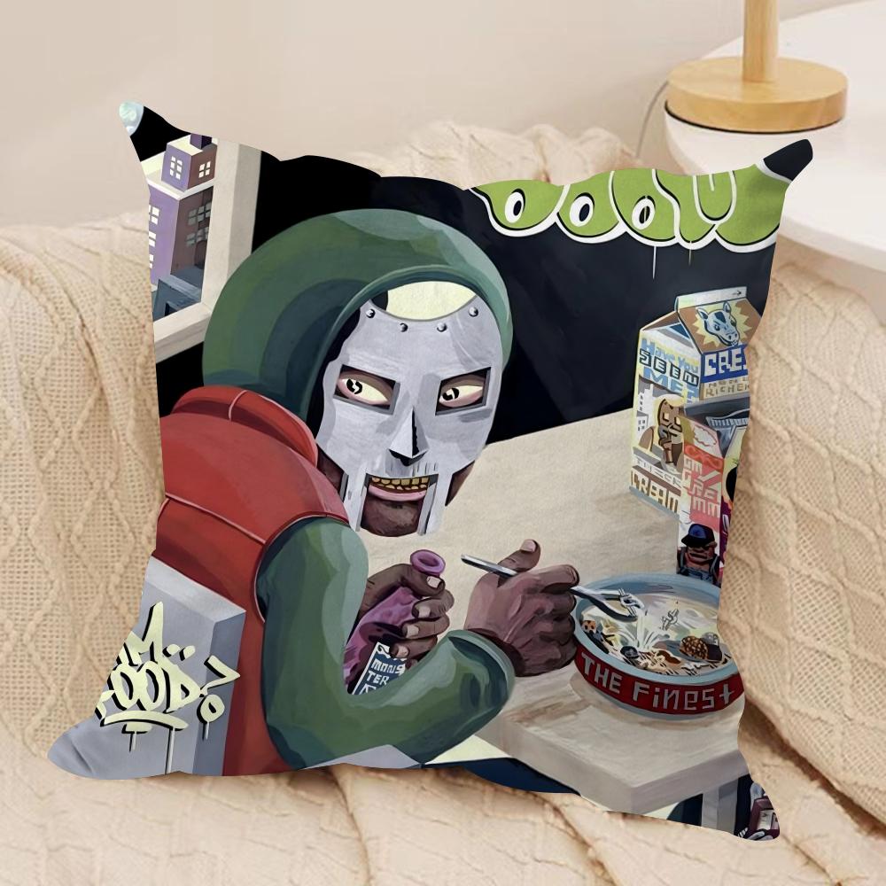 M-MF D-Doom Madlib Cushion Cover Soft Plush Double-Sided Printed Sofa Pillow Cushion Cover | Cozy All-Season Durable Decor Gift
