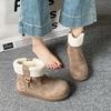 Women's Large Size Soft Sole Heightening Winter Warm Fur One Anti-slip Snow Boots Plush Lined Ankle Boots Outdoor Sports Furry Mouth Cotton Boots