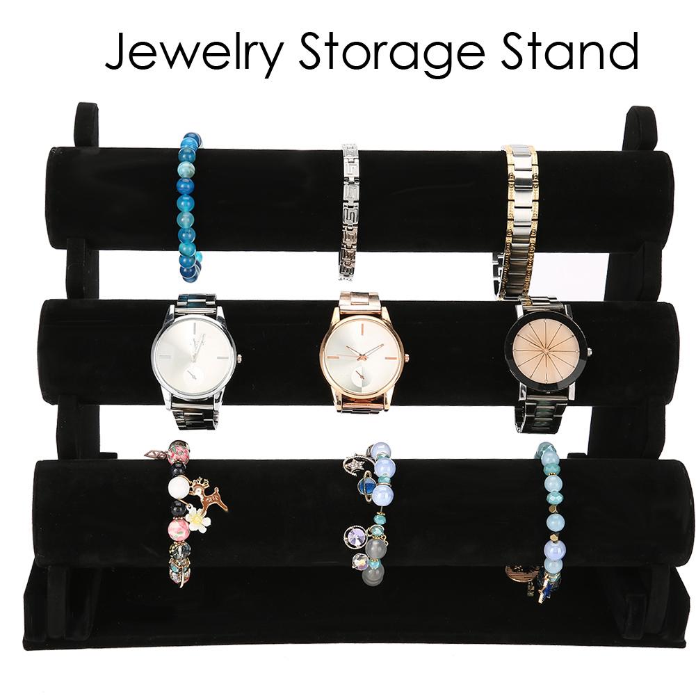 Three Layer Watch Display Storage Rack Organizer Bracelet Jewelry Stand Holder