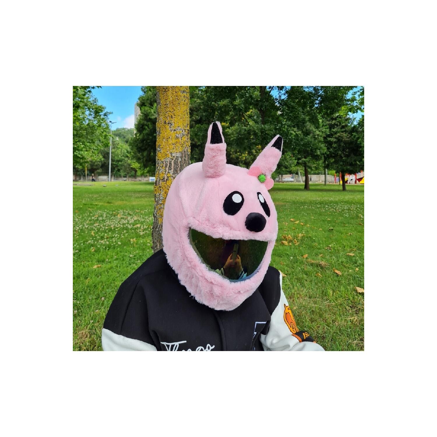 

Плюшевий чохол для шолома Орнамент для шолома Шолом Аксесуари для мотоциклетного шолома Чохол для шолома рожевий