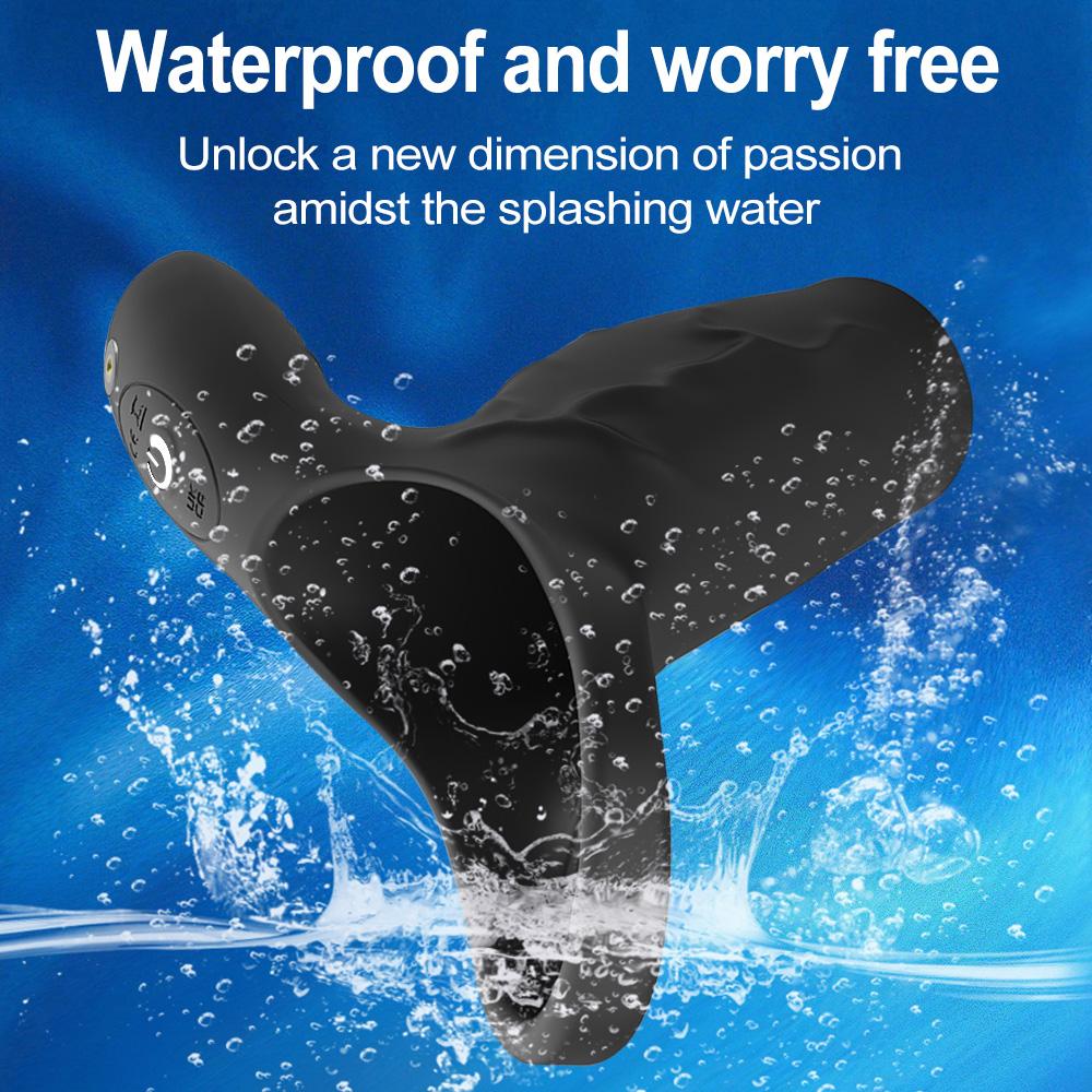 Penis Sleeve Vibrating Cock Ring Clitoris Nipple G Spot Stimulation 10 Vibration Modes Penis Enlargement Male Couple Sex Toy