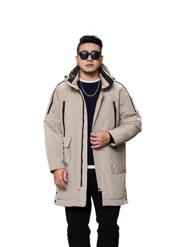 Winter Plus Size Men's Mid-Length Cotton Jacket 2166