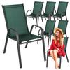 Metal Garden Chairs for Terrace Balcony Garden Armchair Green Set of 6