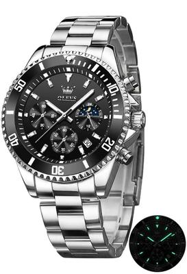 OLEVS Waterproof Analog Quartz Lightweight and Easy To Perfect Day with Date and Day Display Men's Watch, Read, Father's Gift, (Black)