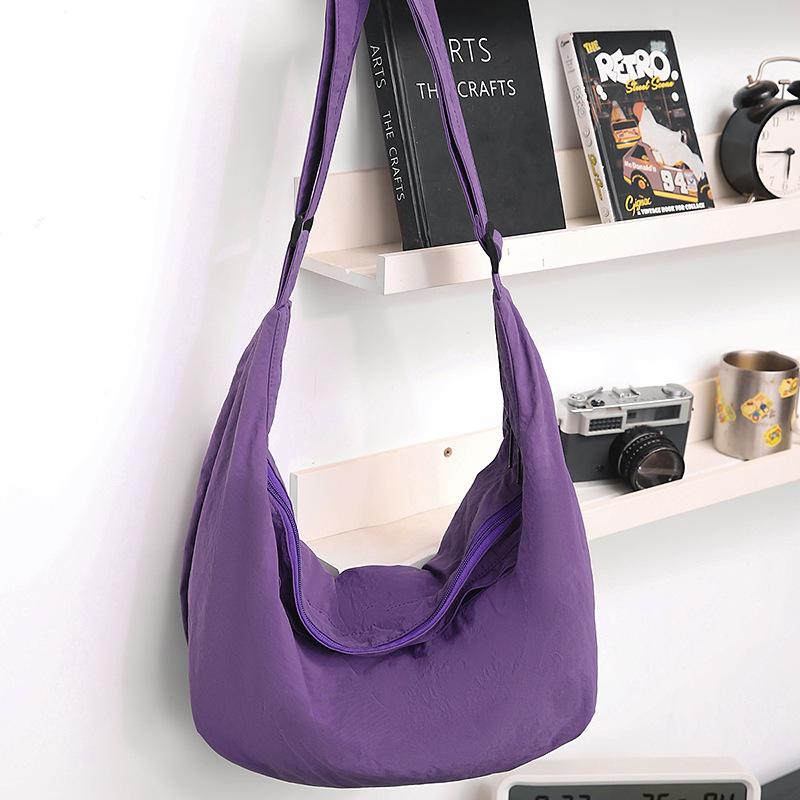 

Large-capacity Dumpling Bag Simple and Casual Single-shoulder Couple Bag for Commuting фіолетовий