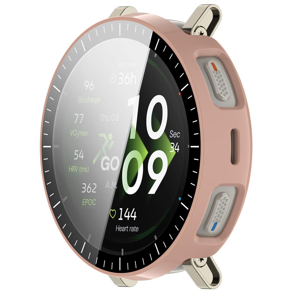 PC+Tempered Protective Case Anti-Scratch Full Coverage Screen Protector Shockproof Cover Shell for Amazfit Active 3 Premium