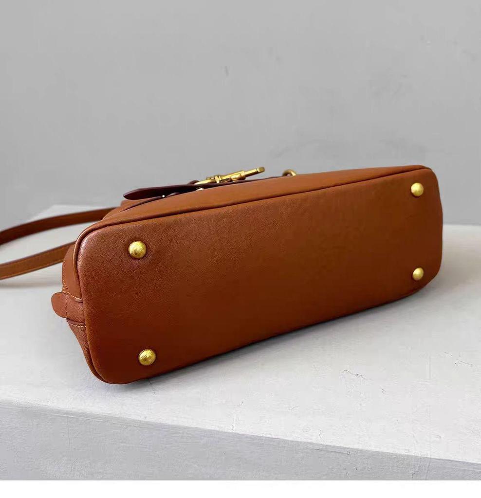 Miu Aventure Retro Leather Briefcase and Handbag