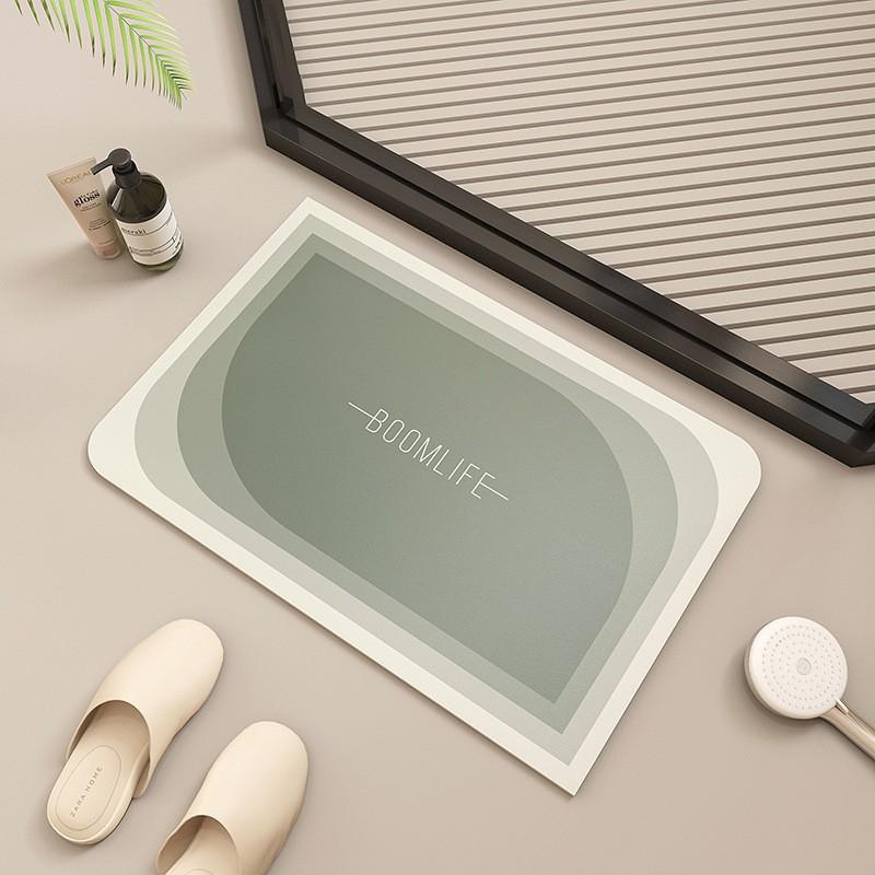 

Modern Simple Toilet Moisture-wicking Foot Mat Diatom Mud Toilet Restroom Entry Slip-resistant Washroom Mat Quick Fine Drying Carpet 40 * 60Cm