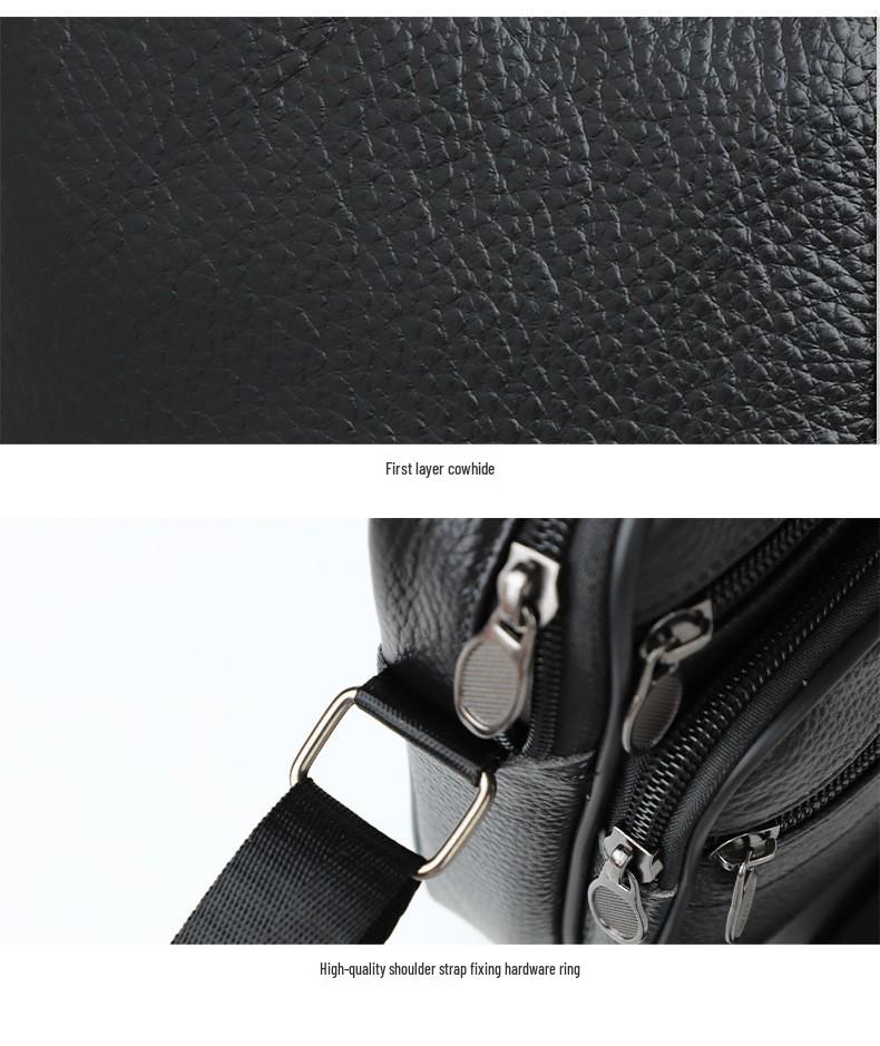 Klasyczna męska torba na ramię z prawdziwej skóry do codziennych dojazdów do pracy