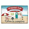 Camping Metal Posters Tin Sign Decor Vintage Plaque Metal Plate Retro Posters Wall Art Decor for Trip