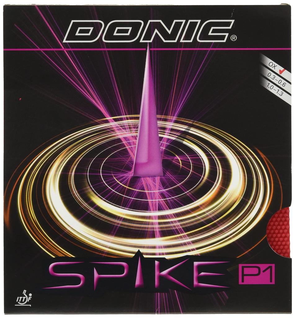 DONIC Table Tennis Spikes P1 Rubber Red AL073 High-Grain 1.0