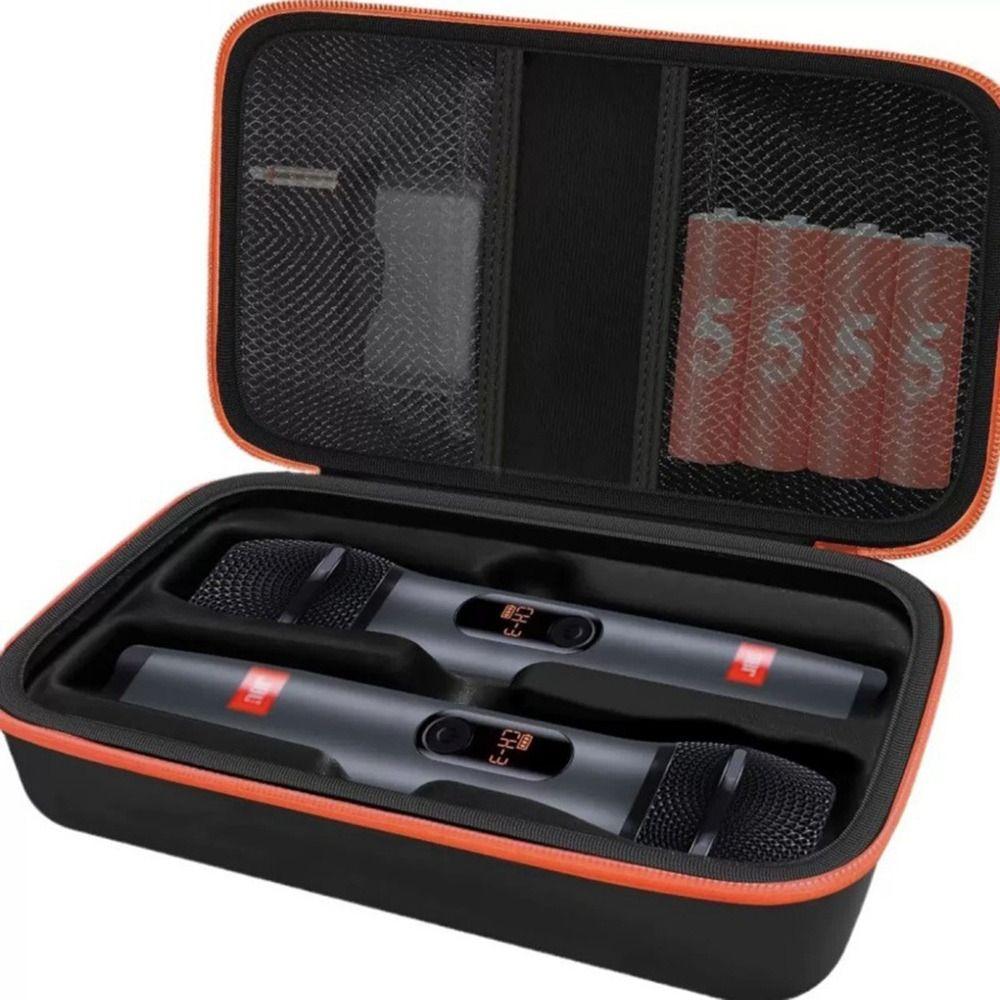Handheld Microphone Case Hard Shell Wireless Microphone Organizer for JBL Singing Karaoke