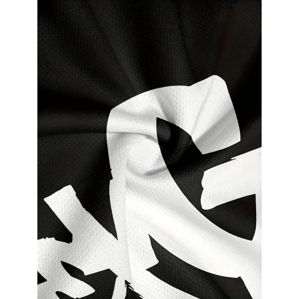 Men's Set Features Street Fashion Casual Comfort Softness Breathability and 3D Letter Pattern Printing
