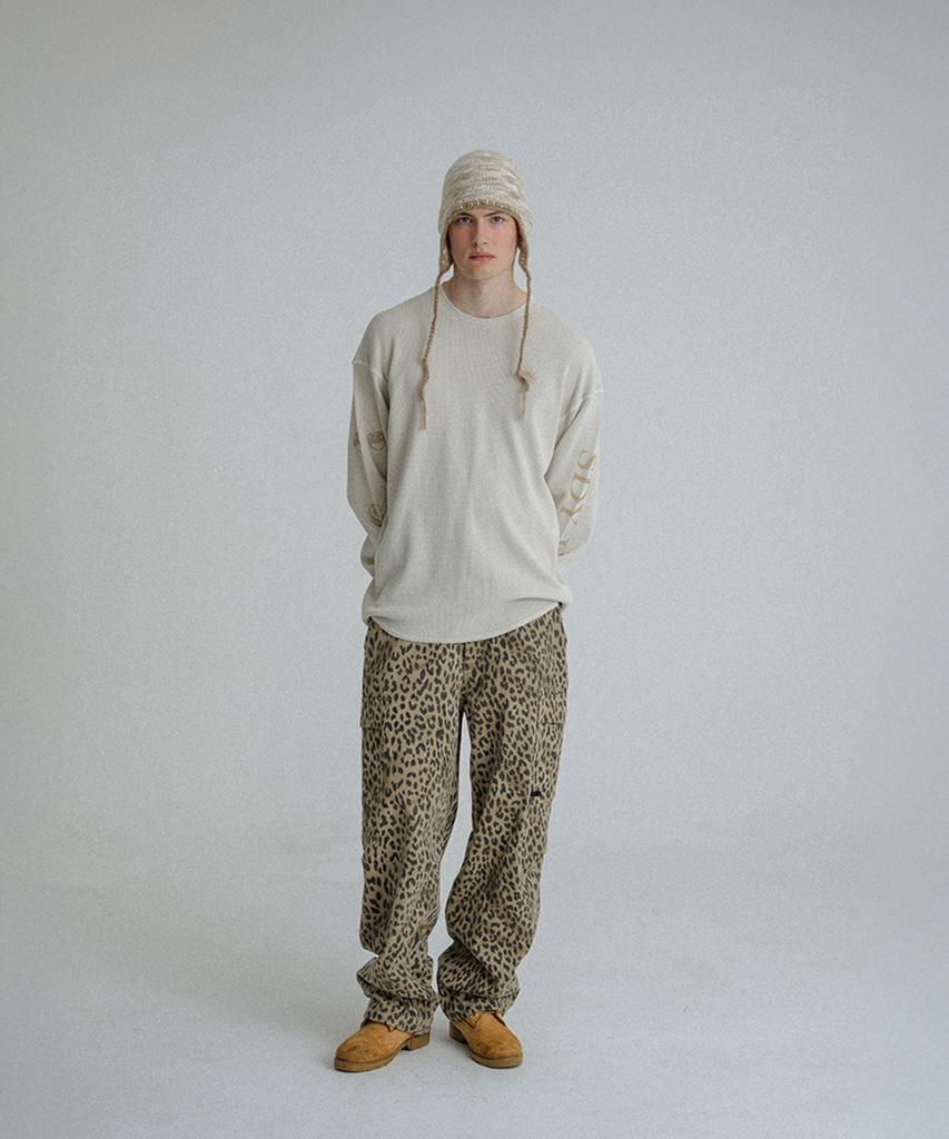 SUNDAY FRUIT MARKET Pigment Waffle Ls Tee Ecru