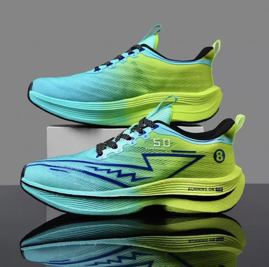 Sports running shoes women's series 8pro couple primary and secondary school students professional racing shock absorption carbon board running